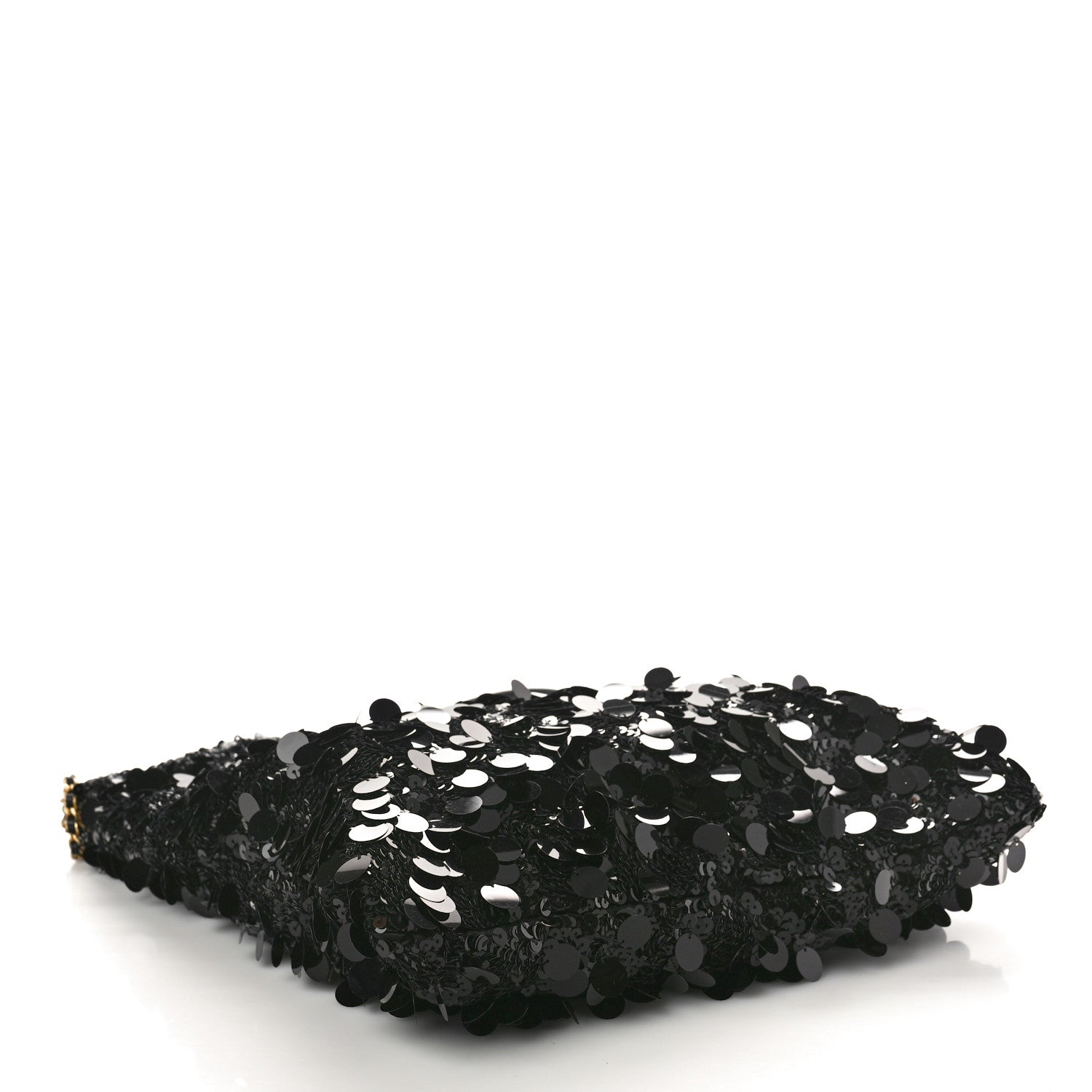 Chanel Sequin Shopping Tote Black 4 of 10