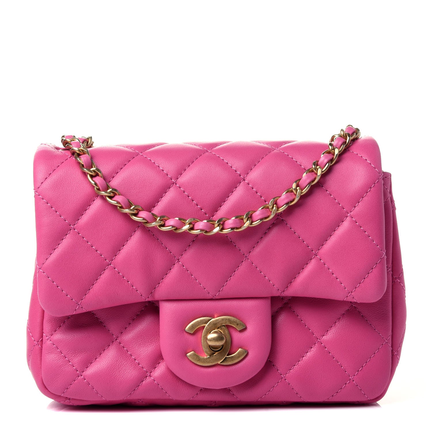 Chanel Lambskin Quilted Mini Pearl Crush Flap Pink 1 of 5