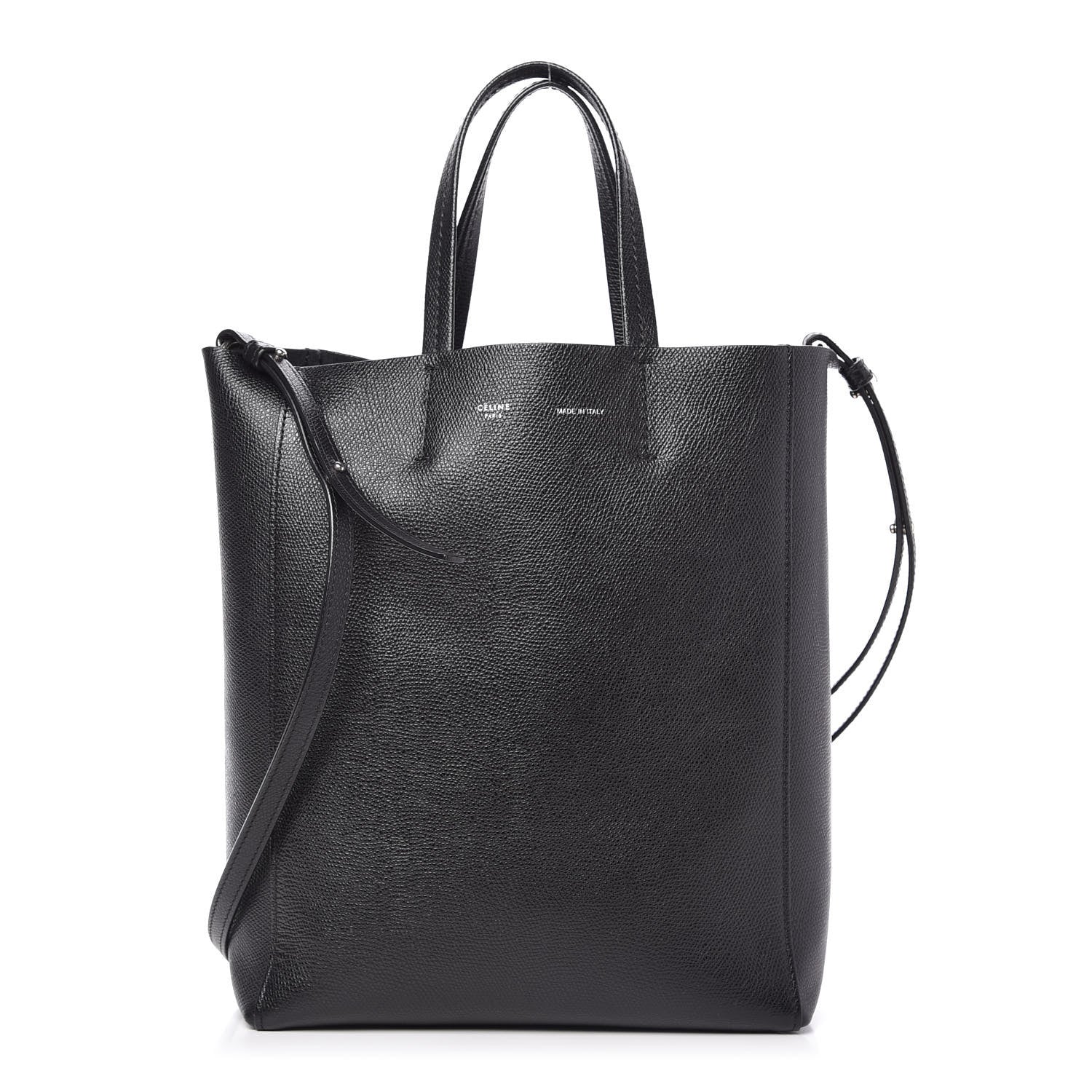 Celine Grained Calfskin Small Vertical Cabas Black 1 of 9