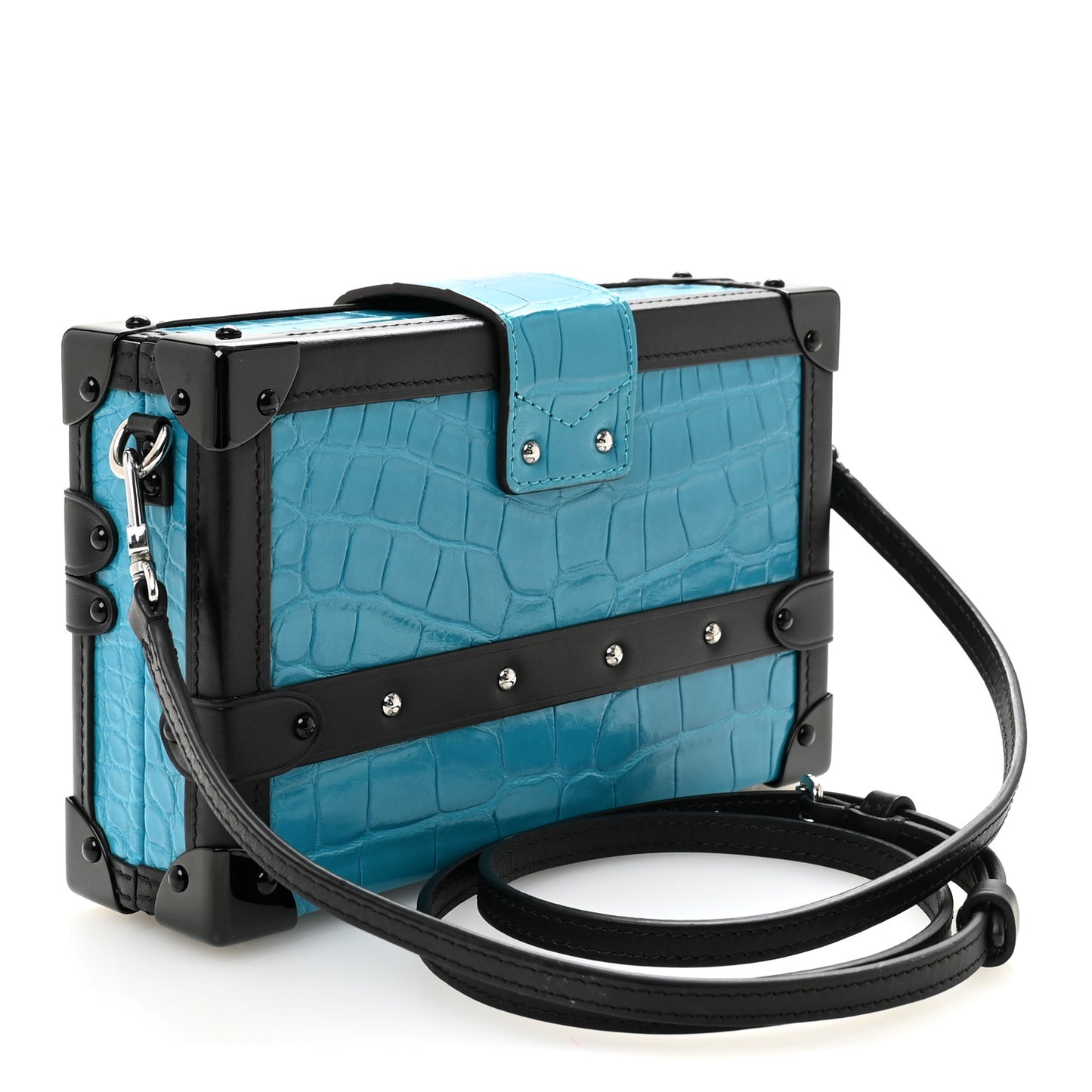 Alligator Petite Malle Blue Black