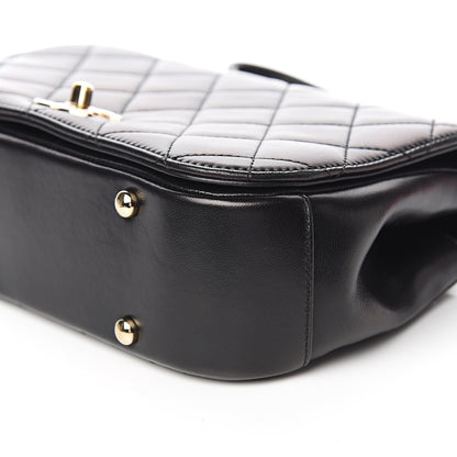 Chanel Lambskin Small Carry Chic Flap Black 9 of 12
