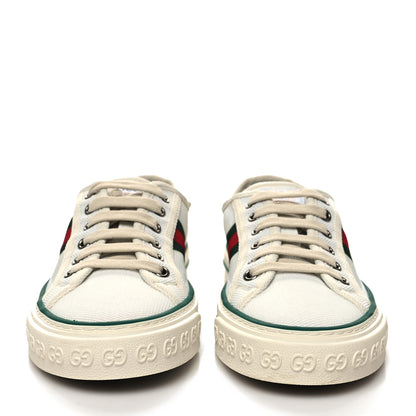 Gucci Mesh Web Womens 1977 Tennis Sneakers 38 Great White Mystic White 2 of 8