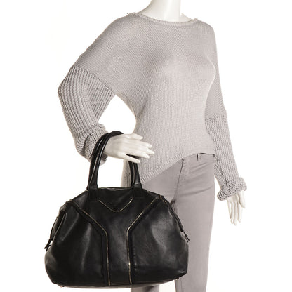 Saint Laurent Coated Lambskin Large Easy Y Rock Bag Black 2 of 8