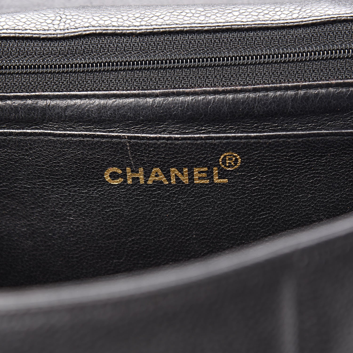 Chanel Caviar Vertical Quilted Jumbo Single Flap Black 6 of 15