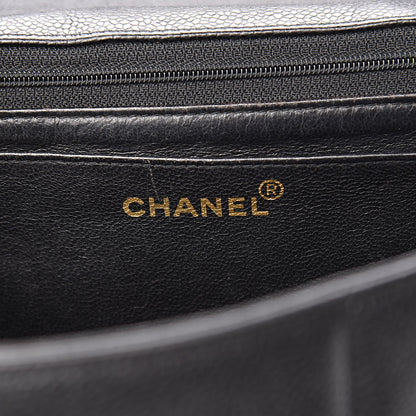 Chanel Caviar Vertical Quilted Jumbo Single Flap Black 6 of 15