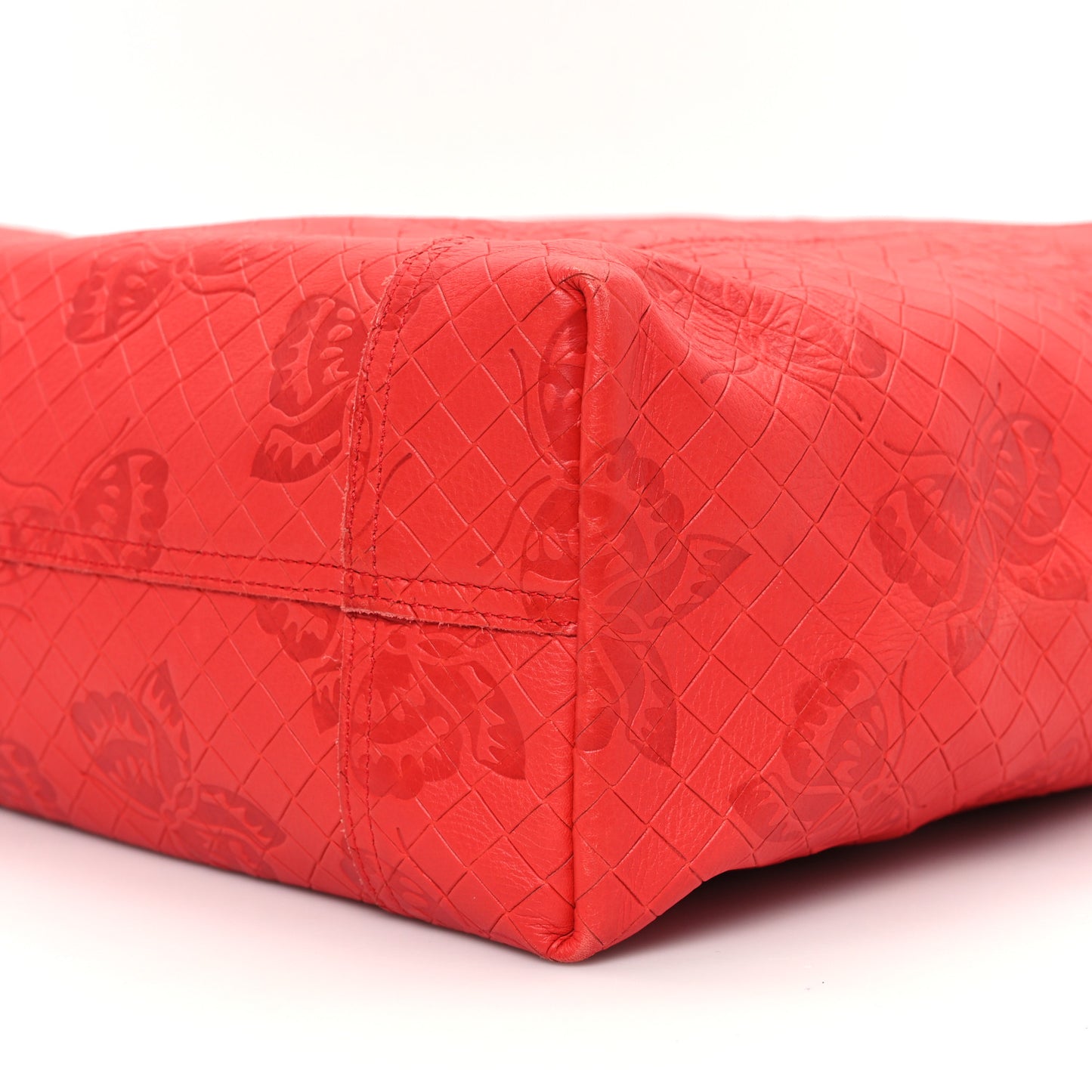Nappa Intrecciomirage Butterfly Tote Red