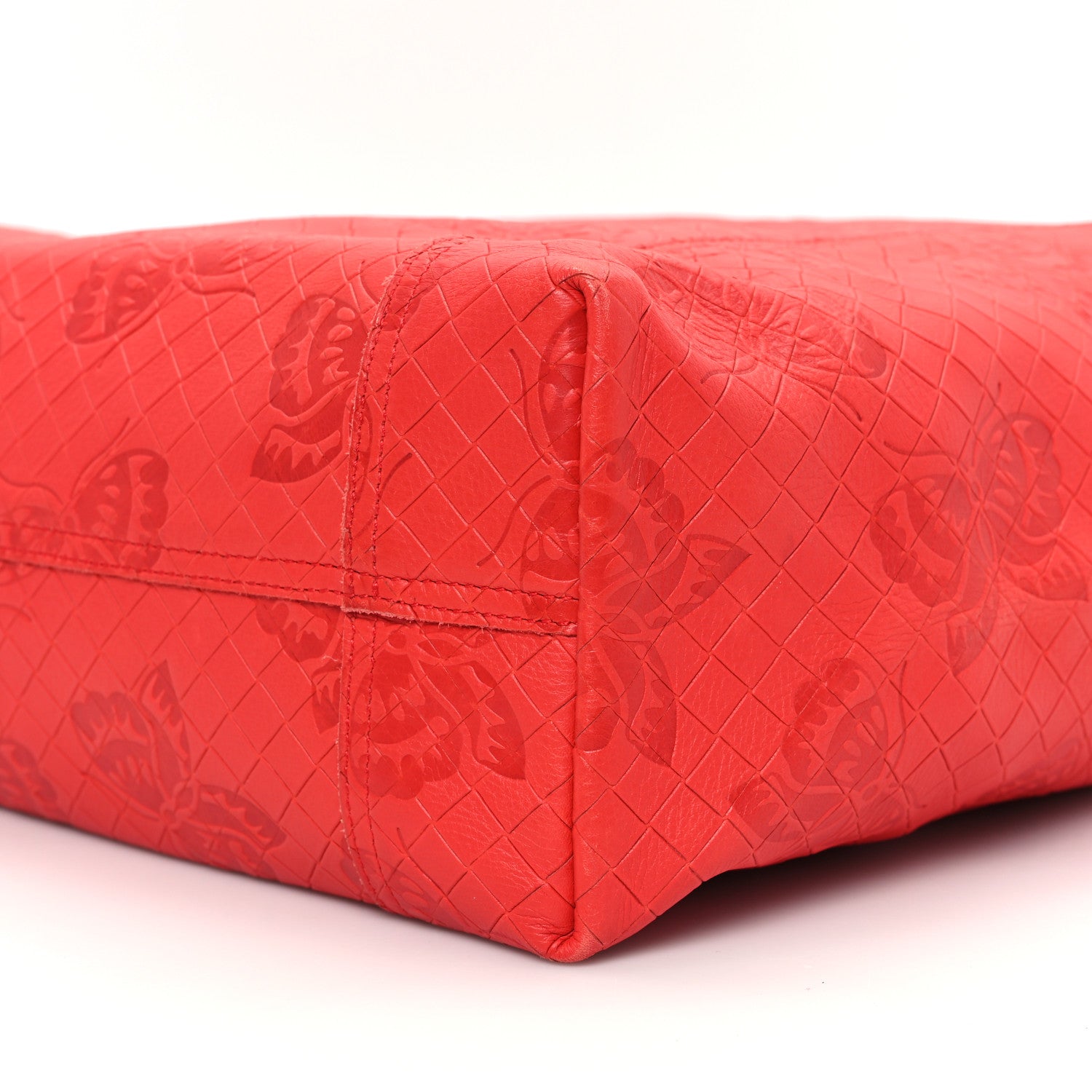 Bottega Veneta Nappa Intrecciomirage Butterfly Tote Red 10 of 12