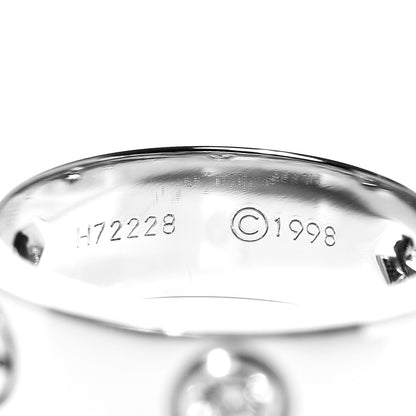 Cartier 18K White Gold 3 Diamond 5.5mm LOVE Ring 46 3.75 4 of 6
