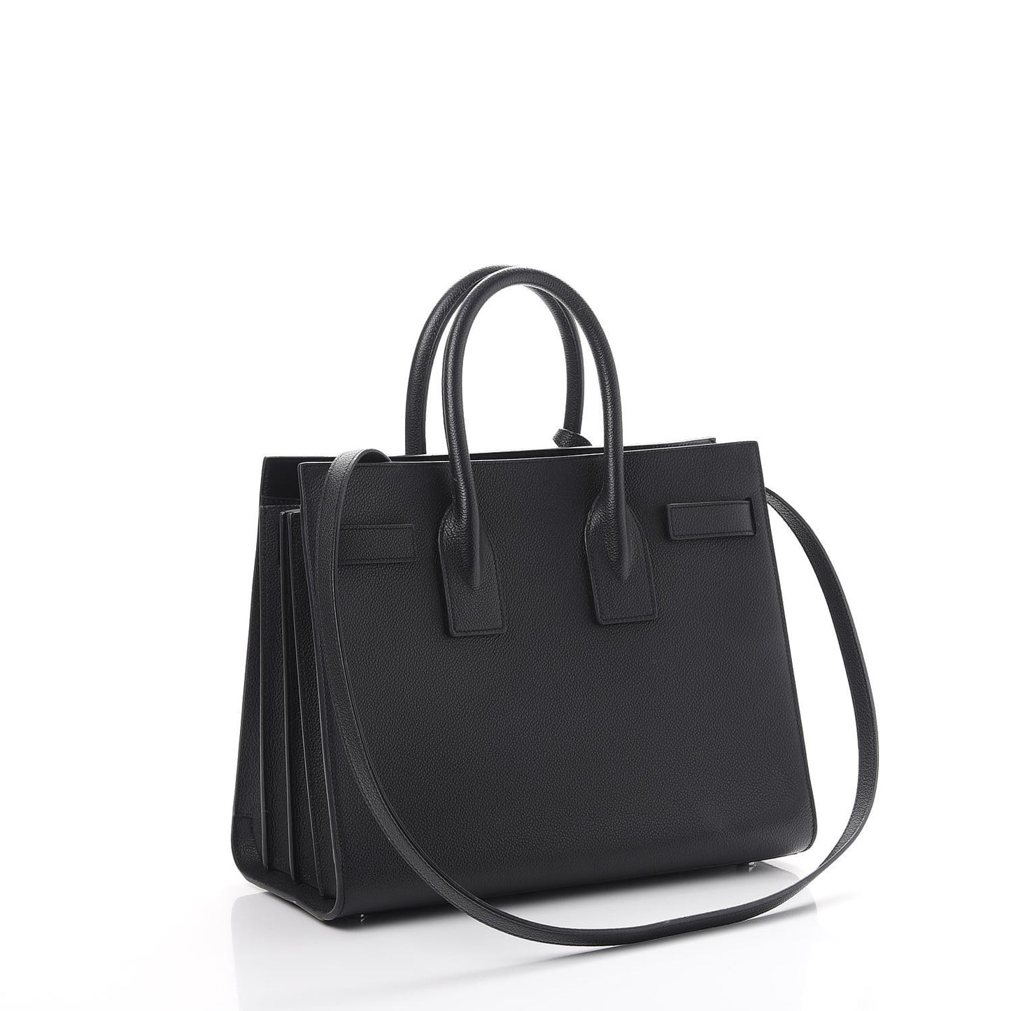 Grained Calfskin Small Sac De Jour Black