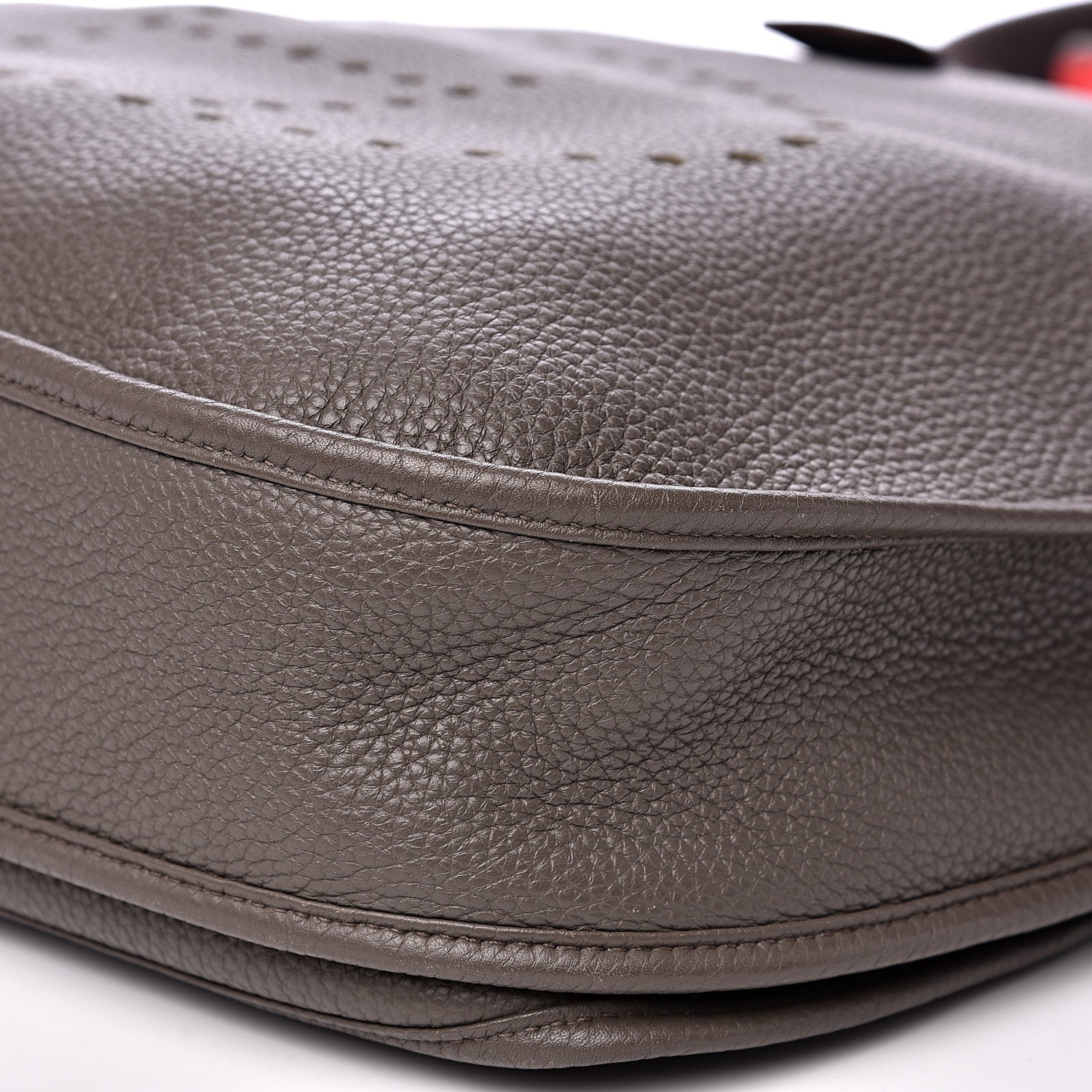 Hermes Taurillon Clemence Amazone Evelyne III TGM Etain Rouge Casaque 8 of 11