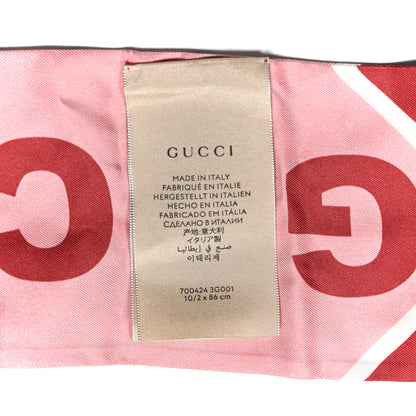 Gucci Silk Twill Spely Neck Bow Scarf Roseate 2 of 3