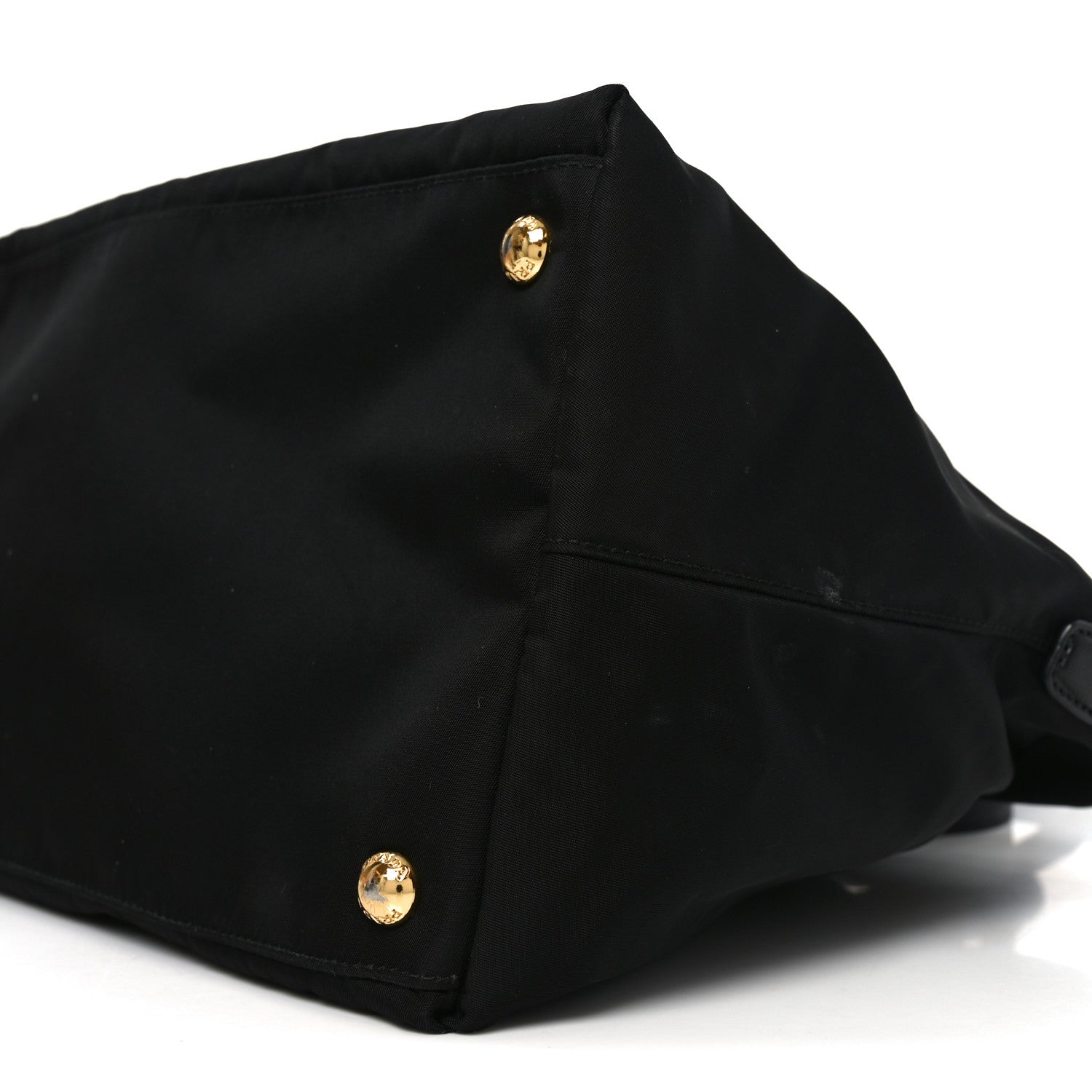 Prada Tessuto Nylon Saffiano Shopping Tote Black 9 of 9