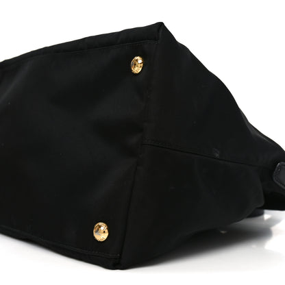 Prada Tessuto Nylon Saffiano Shopping Tote Black 9 of 9