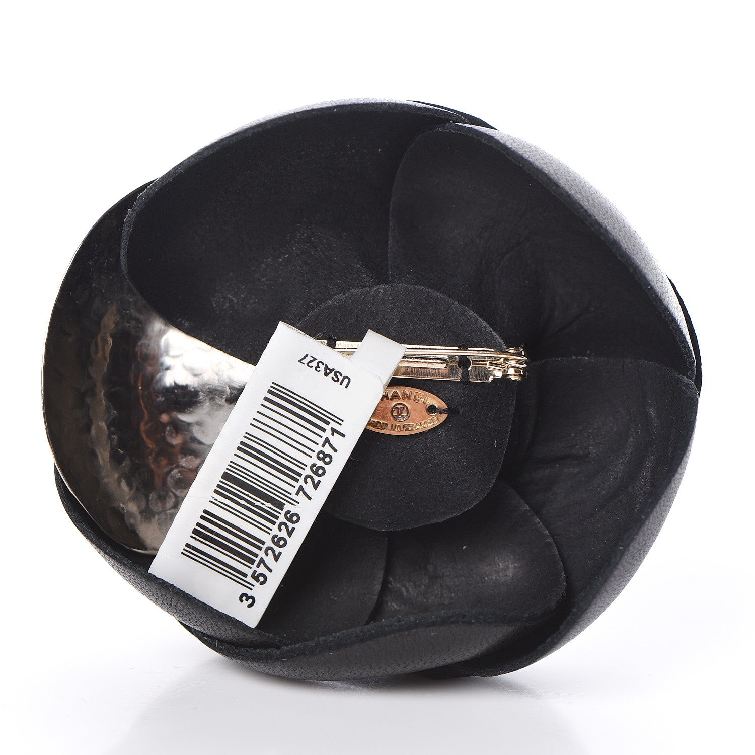 Chanel Lambskin Camellia Brooch Black 3 of 5