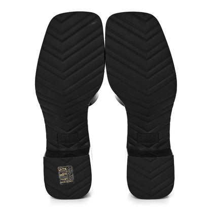 Gucci Rubber Gucci Logo Womens Platform 20/60mm Slide Sandals 37 Black 5 of 9