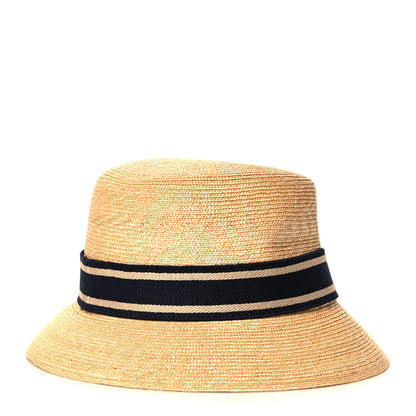 Christian Dior Straw Bucket Hat 58 Natural 5 of 7
