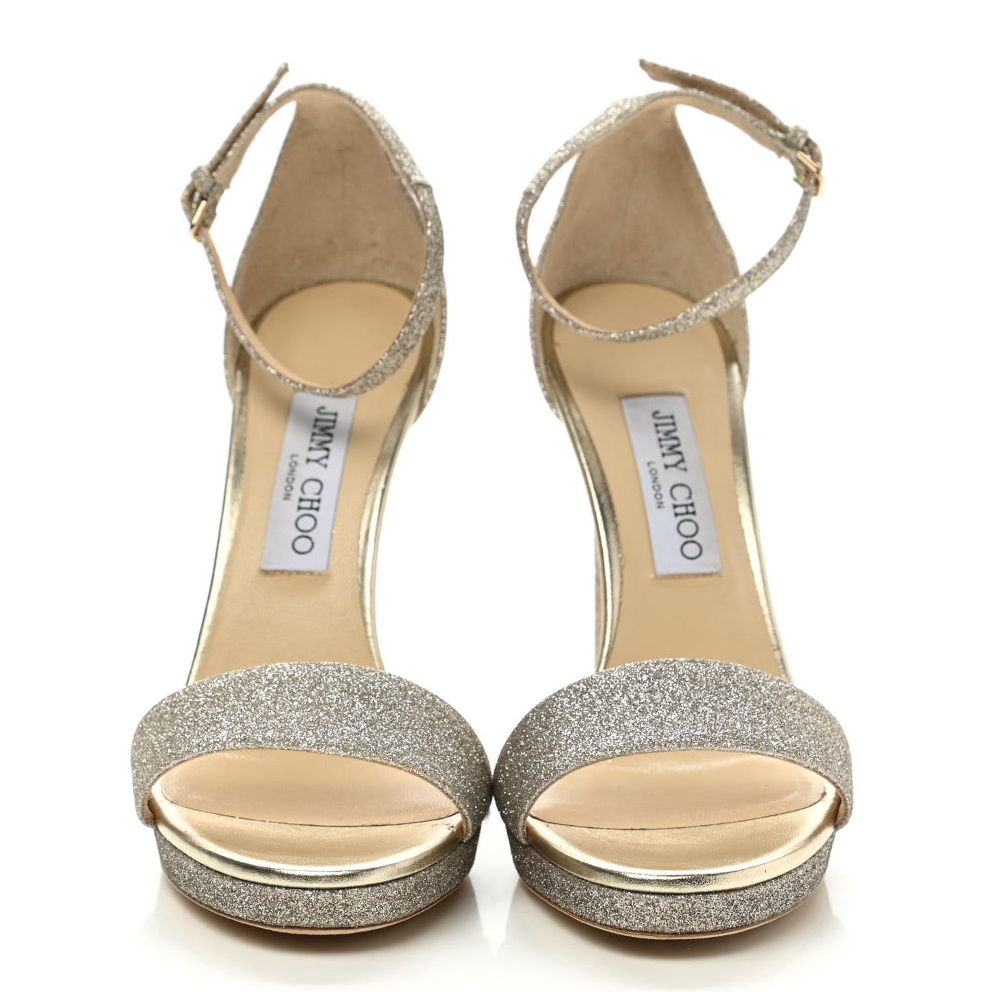 Dusty Glitter Misty 120 Sandals 39 Platinum Ice