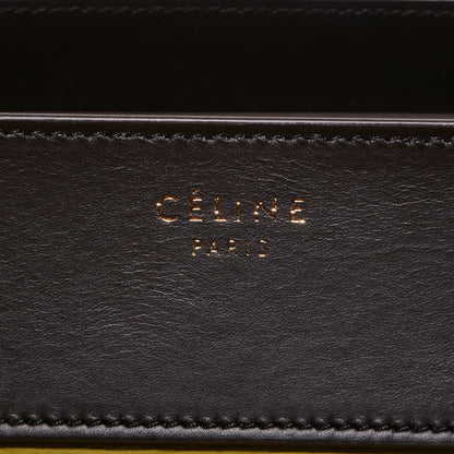 Celine Nubuck Calfskin Mini Tri-Color Luggage Chartreuse 5 of 10