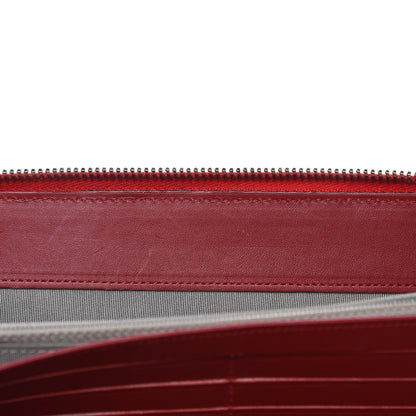 Chanel Patent Quilted Large Brilliant Zip Around Organizer Wallet Red 15 of 17