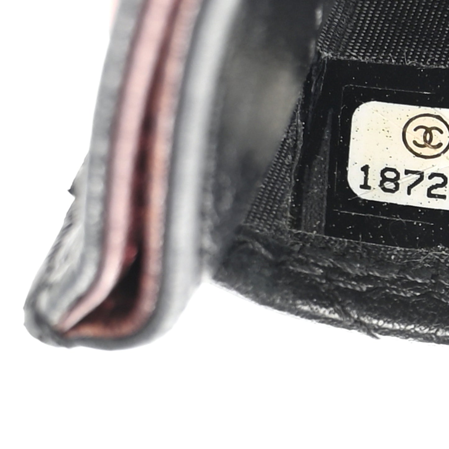 Lambskin Quilted Card Holder Black