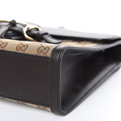 Gucci Monogram Margaux Calfskin Medium Emily Chain Shoulder Bag Beige Ebony Cocoa 9 of 15