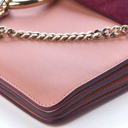 Chloe Calfskin Suede Medium Faye Shoulder Bag Misty Rose Dark Purple 9 of 9