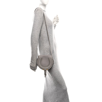 Chloe Grained Calfskin Small Marcie Saddle Bag Cashmere Grey 2 of 9