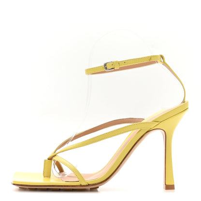 Bottega Veneta Lambskin Stretch Multi Strap 90mm Sandals 38.5 Pear 1 of 8