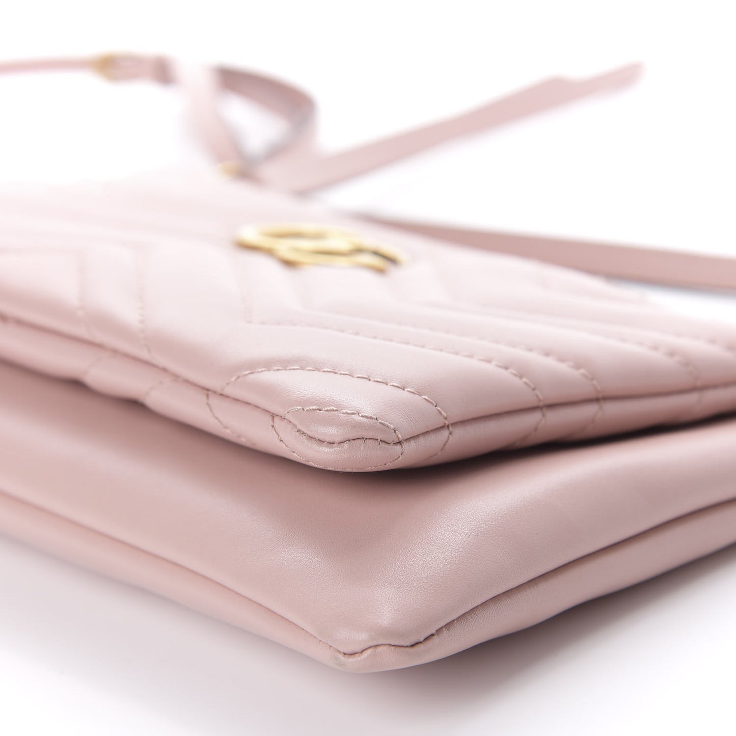 Calfskin Matelasse Small GG Marmont Double Zip Shoulder Bag Perfect Pink