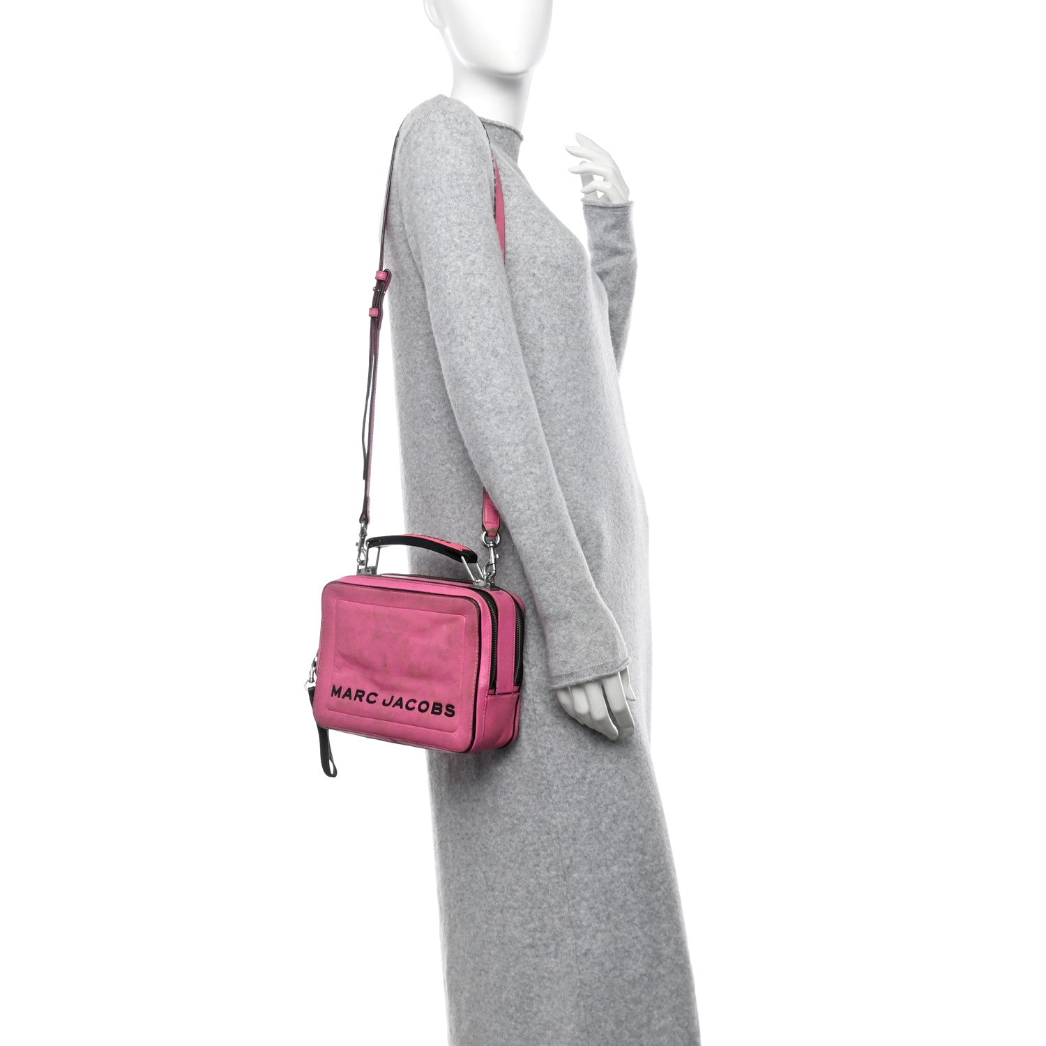 Marc Jacobs Calfskin Mini The Box Bag Pink 2 of 17