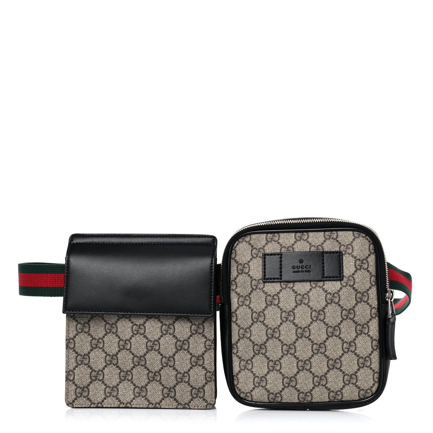 Gucci GG Supreme Monogram Web Belt Bag Black 1 of 15
