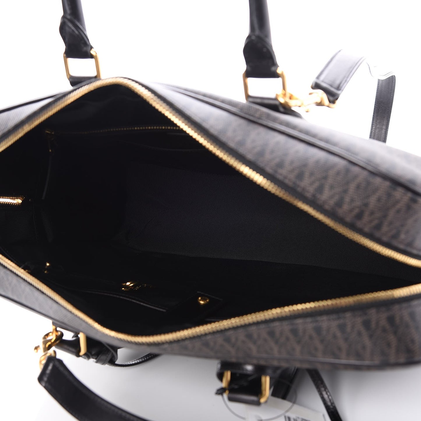 Toile Classic Monogram Rodeo Briefcase Black