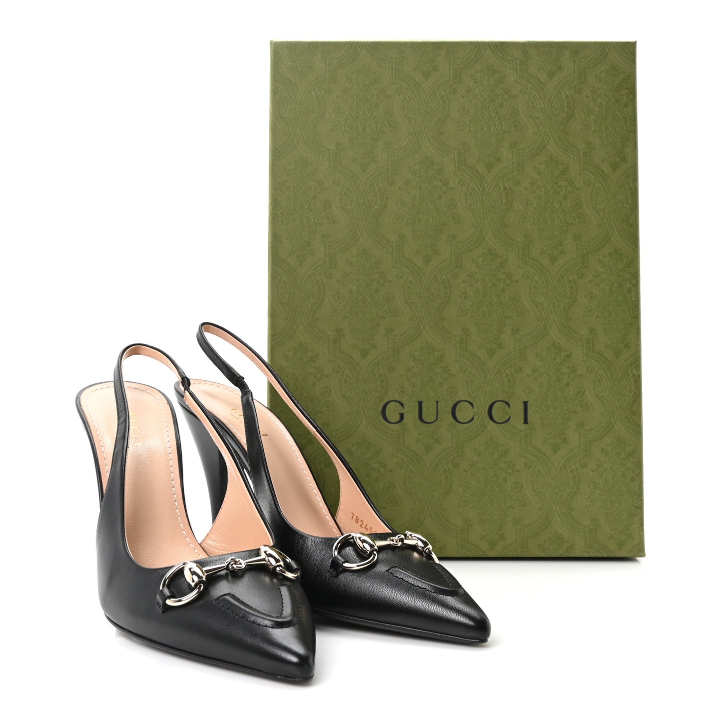 Malaga Kid Horsebit Erin 105mm Slingback Pumps 37.5 Black