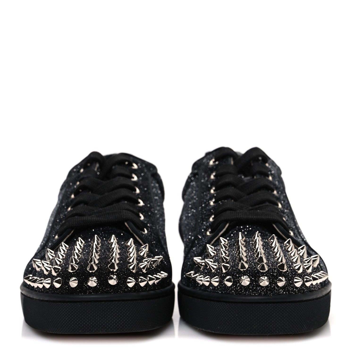 Christian Louboutin Crosta Womens Vieira Spiked Flat Comete Sneakers 41 Black 3 of 10