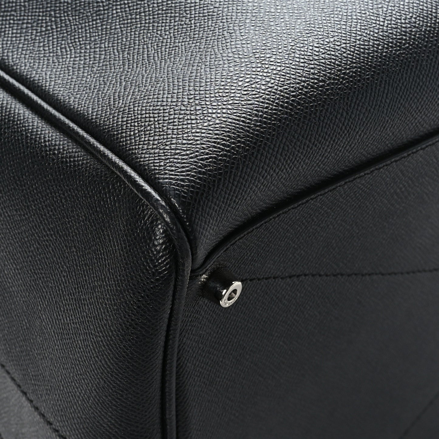 Calfskin Embossed Bowling Bag Black