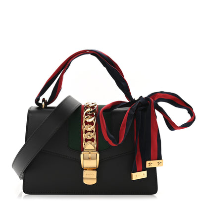 Gucci Calfskin Small Sylvie Shoulder Bag Black 1 of 11