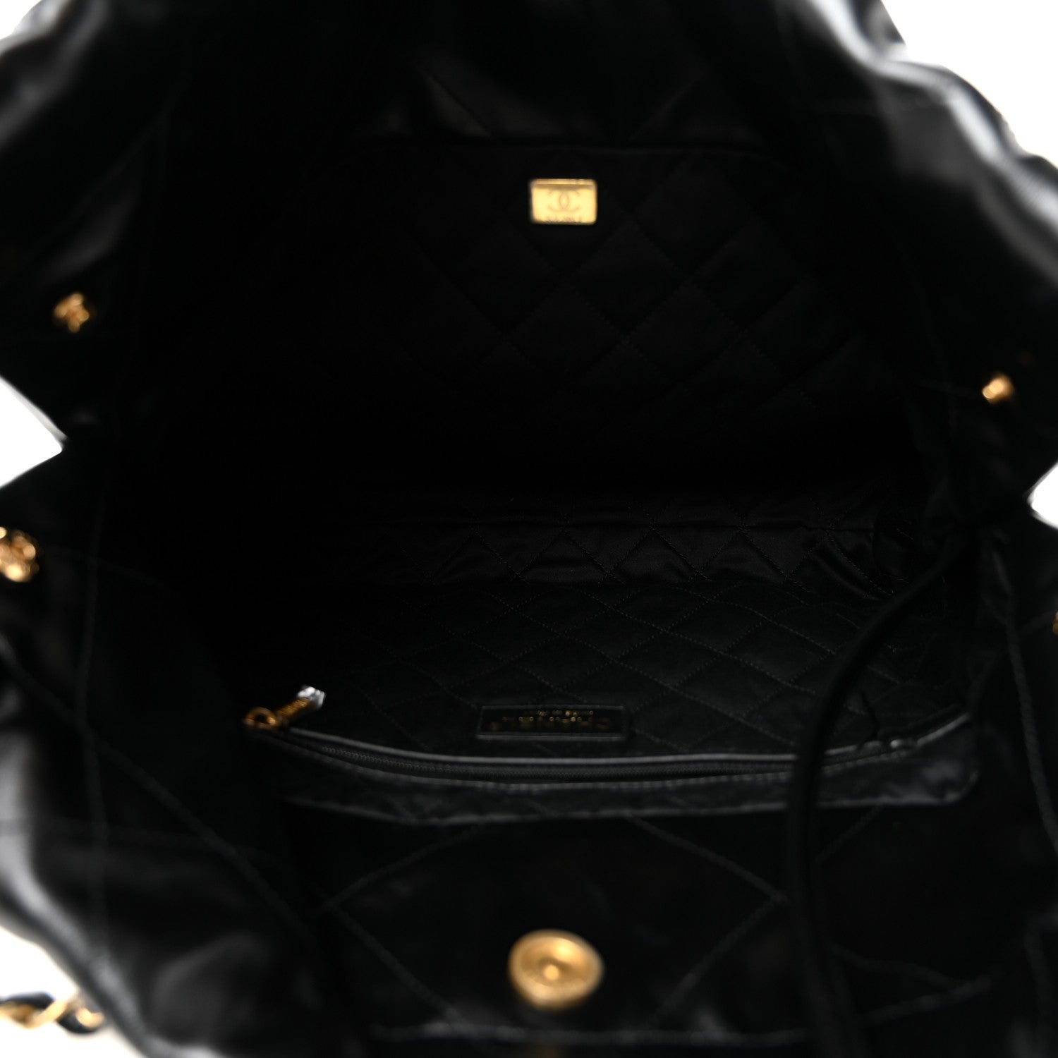Chanel Shiny Calfskin Quilted Small Chanel 22 Black 6 of 11