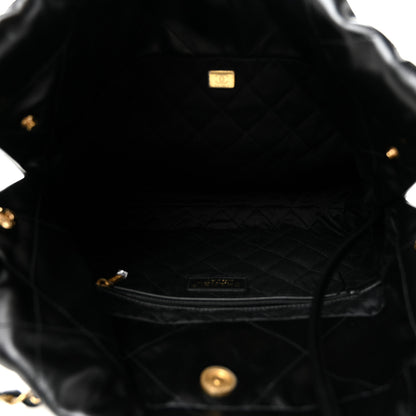 Chanel Shiny Calfskin Quilted Small Chanel 22 Black 6 of 11