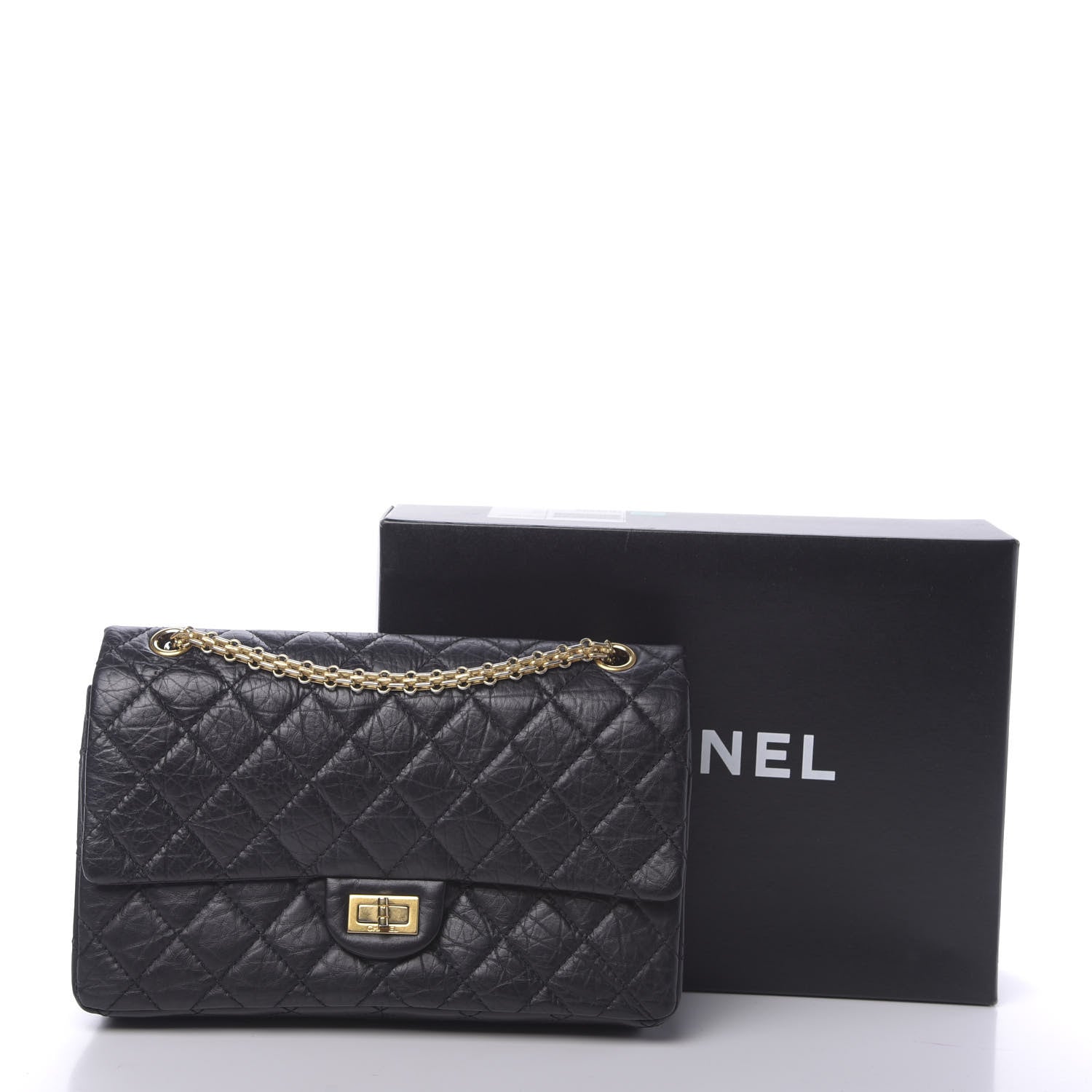 Chanel Aged Calfskin Quilted 2.55 Reissue 226 Flap Black 11 of 11