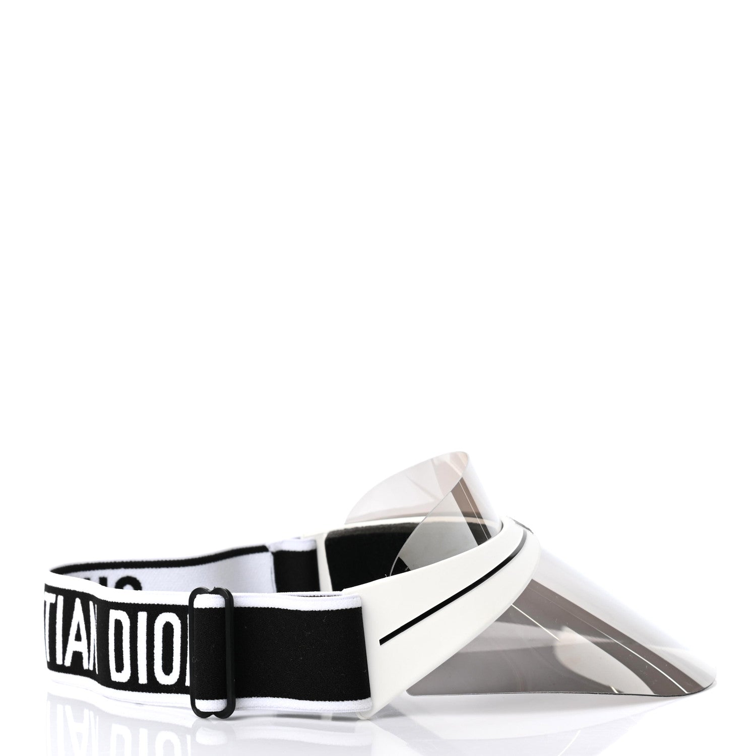 Christian Dior Mirrored DiorClub1 Sun Visor White Black 5 of 7