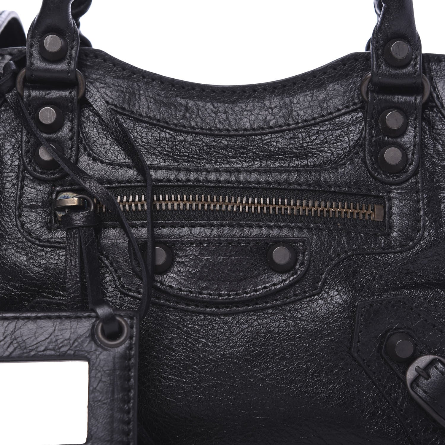 Balenciaga Agneau Arena Classic Black Hardware Mini City Black 11 of 11