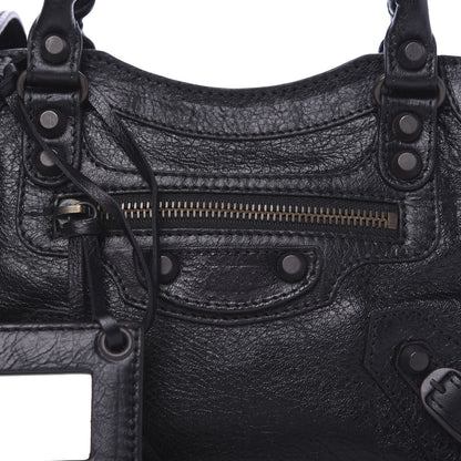 Balenciaga Agneau Arena Classic Black Hardware Mini City Black 11 of 11