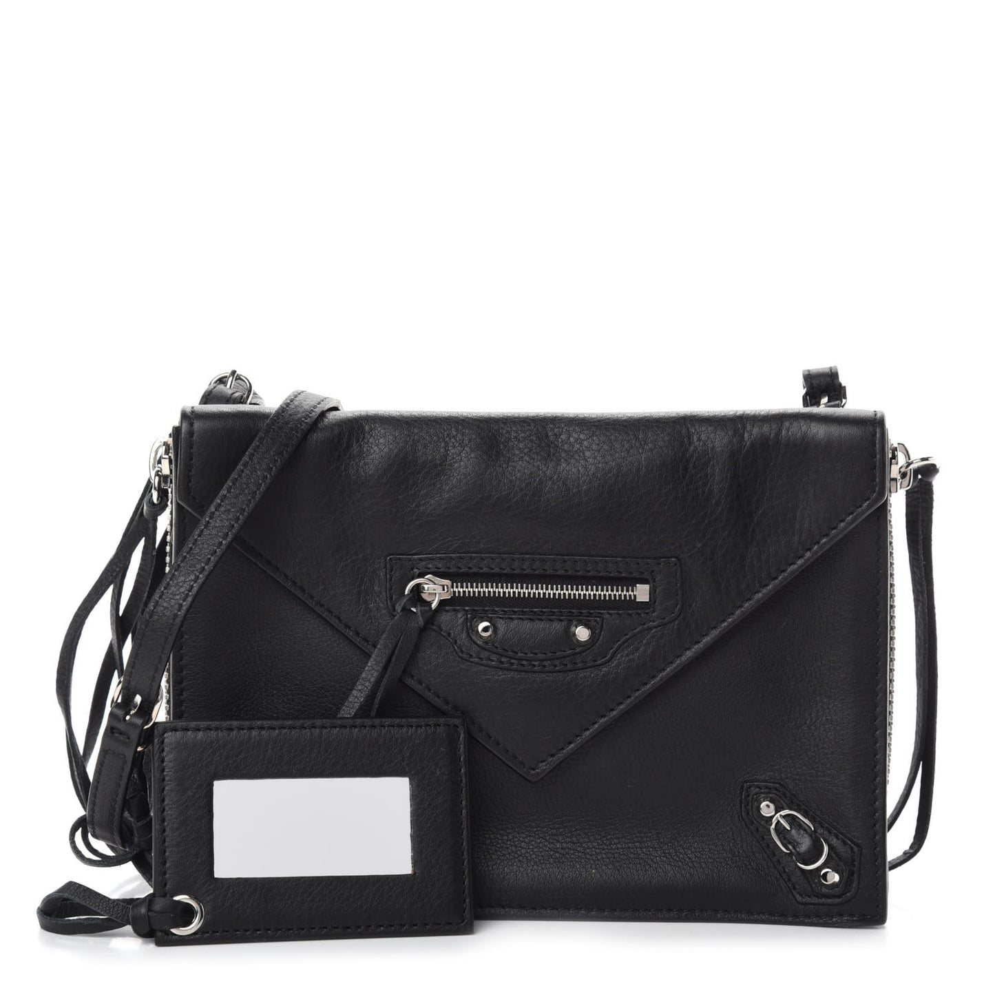 Veau Papier Triple XS Zip Around Crossbody Black
