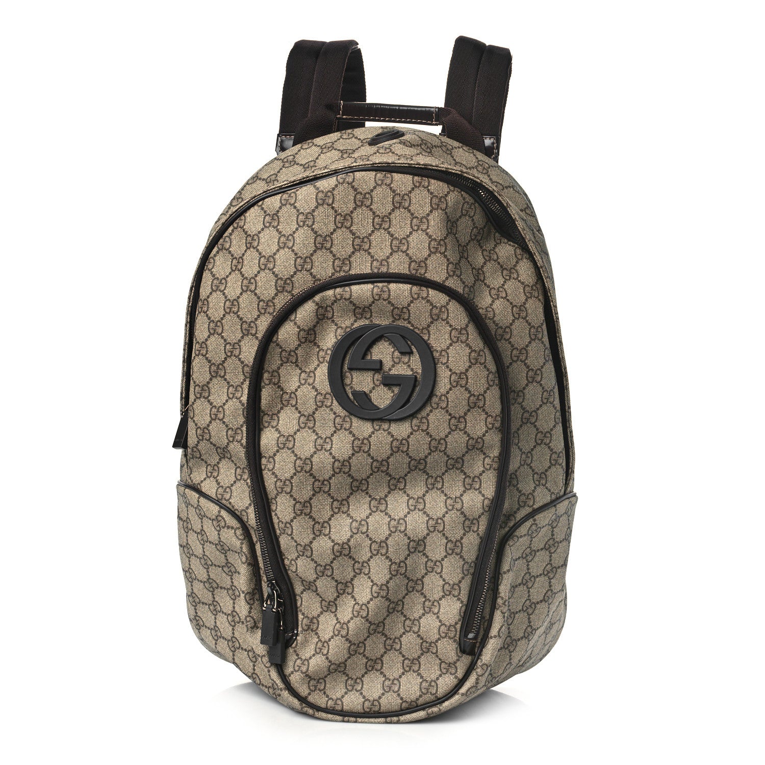 Gucci GG Plus Monogram Interlocking G Medium Backpack Dark Brown 1 of 9