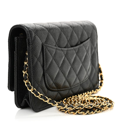 Chanel Caviar Quilted Wallet on Chain WOC Black 3 of 12
