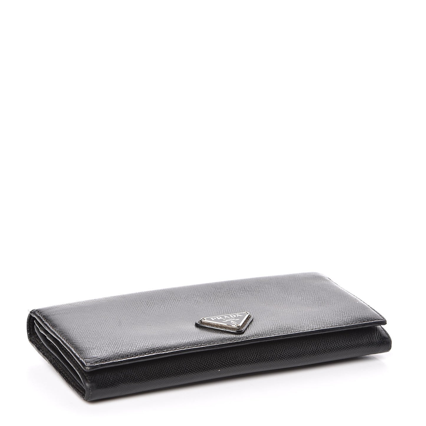 Saffiano Continental Flap Wallet Black
