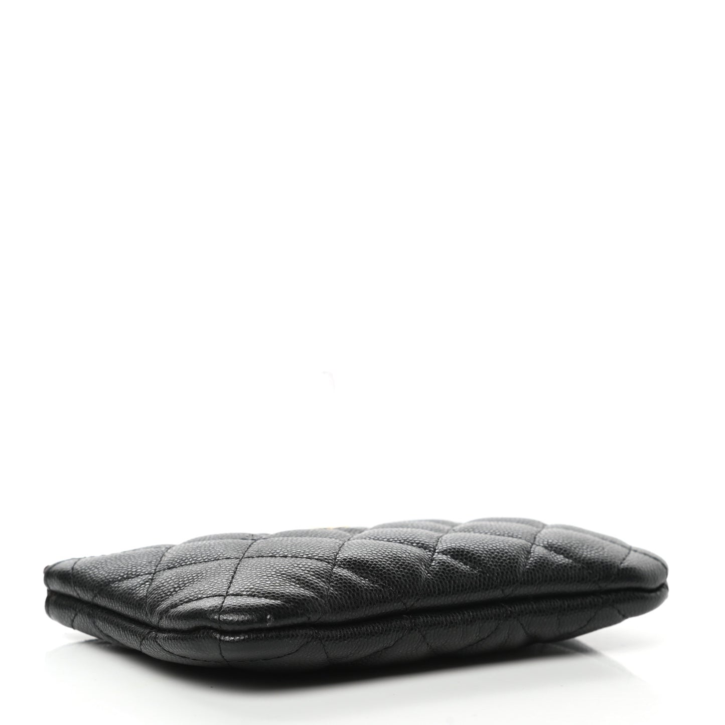 Caviar Quilted Small Cosmetic Case Black