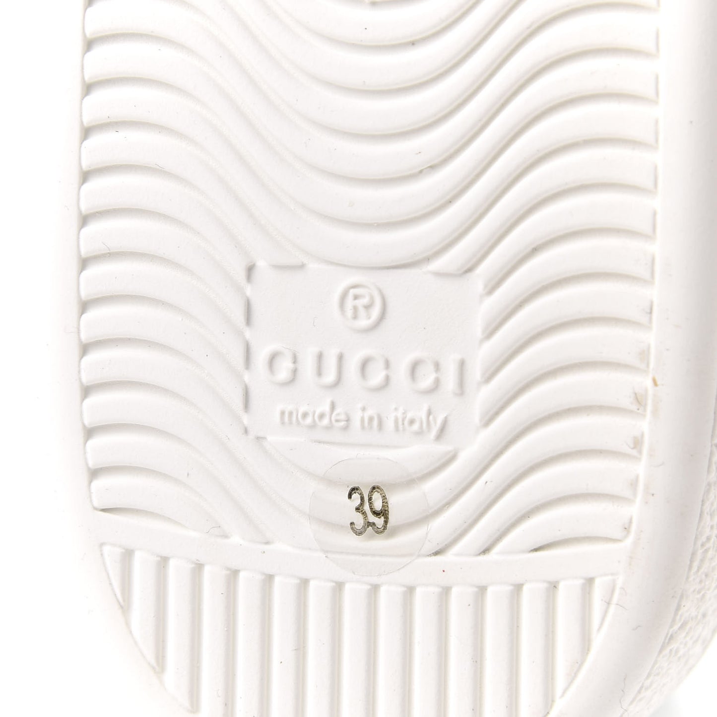 Calfskin Web Pig Kitten Embroidered Womens Ace Sneakers 39 White