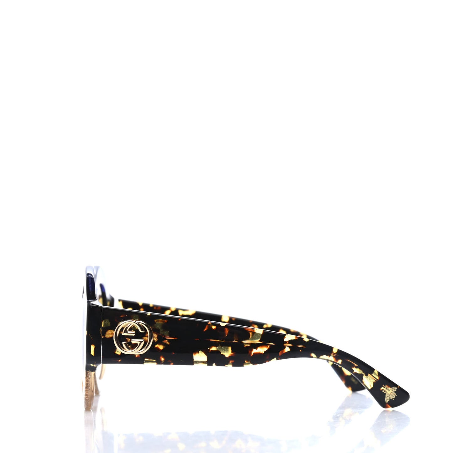 Acetate Round GG0084S Sunglasses Glitter Blue Multi