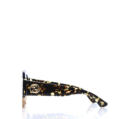 Gucci Acetate Round GG0084S Sunglasses Glitter Blue Multi 3 of 4